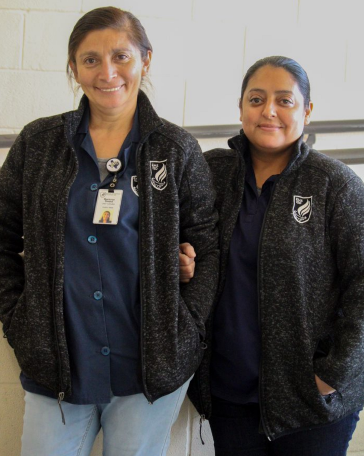 Custodians Maricruz Tinoco and Alma Ramirez